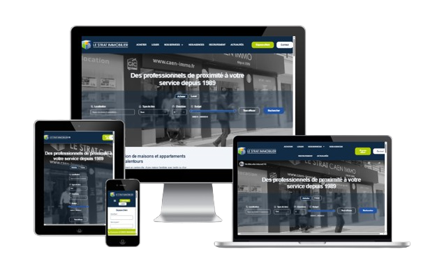 Refonte site web et référencement seo LE STRAT IMMOBILIER - Agence SEO Caen